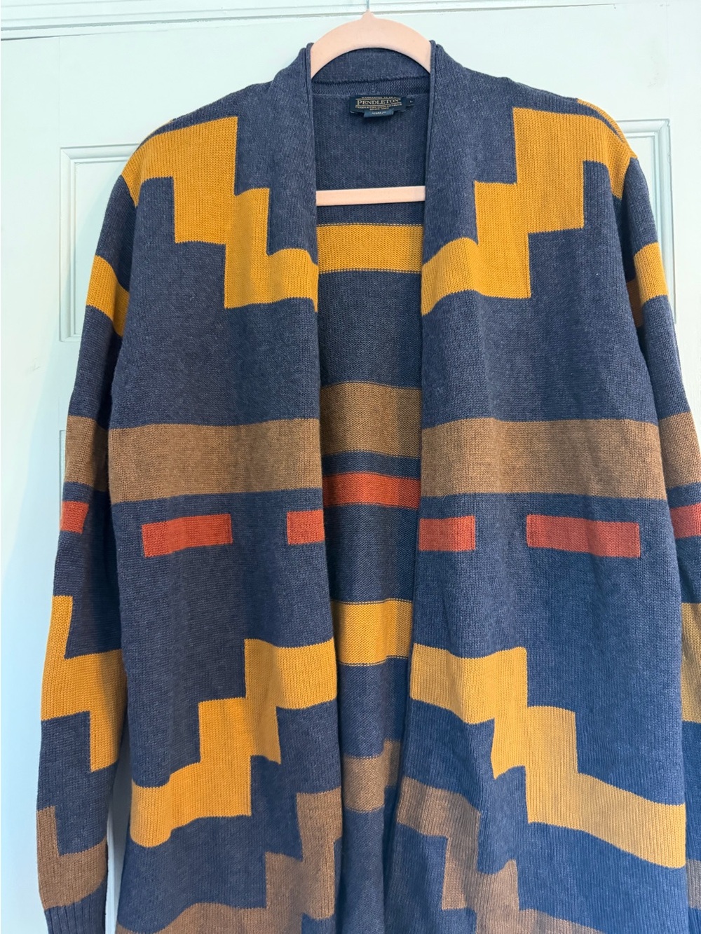 Pendleton Imnaha Southwestern Geometric Cotton Wool Cardigan Size L - Picture 2 of 6